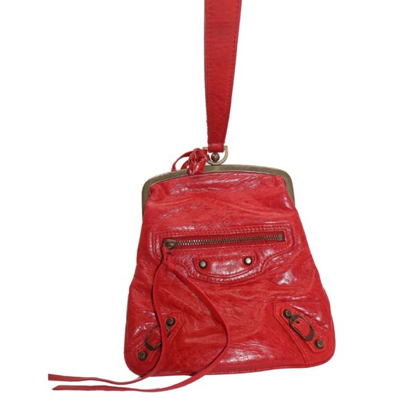BALENCIAGA Small Aumoniere Wristlet in Red - Picture 2 of 2
